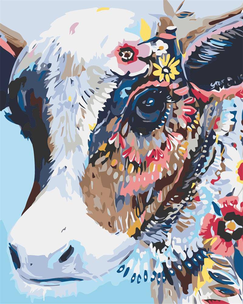Cow Abstract by Paint with Number