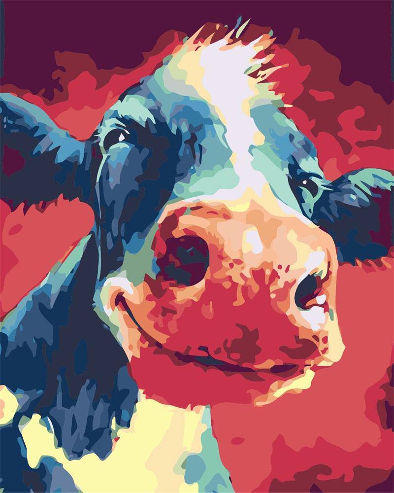 Cow Happy by Paint with Number