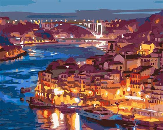 Dazzling Evening City by Paint with Number