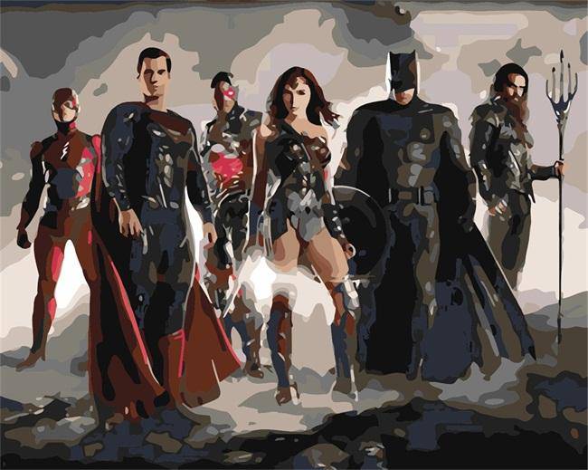 DC Comics Justice League by Paint with Number