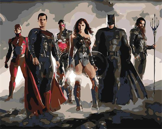DC Comics Justice League by Paint with Number
