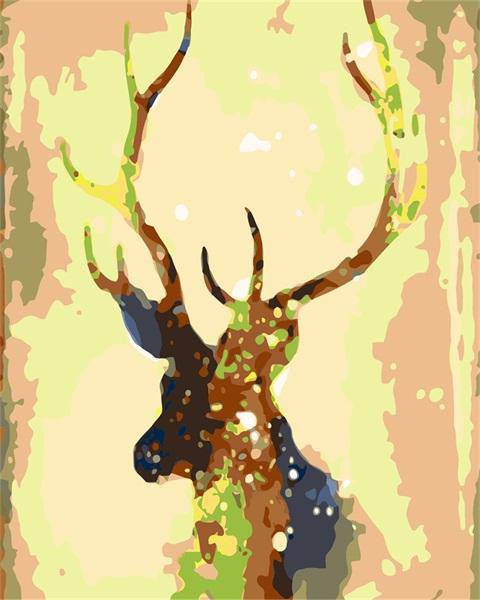 Deer Gold by Paint with Number