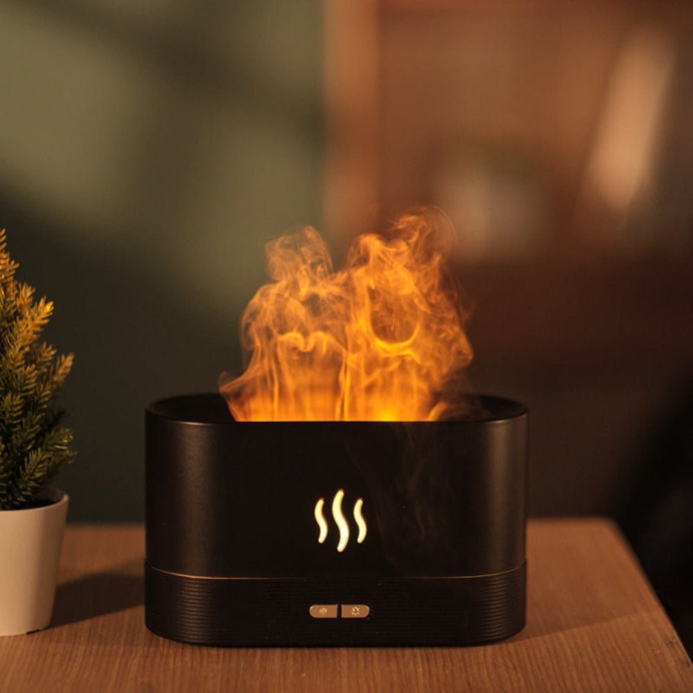 Fireplace Flame-Effect Humidifier Lamp by Multitasky - Lotus and Willow