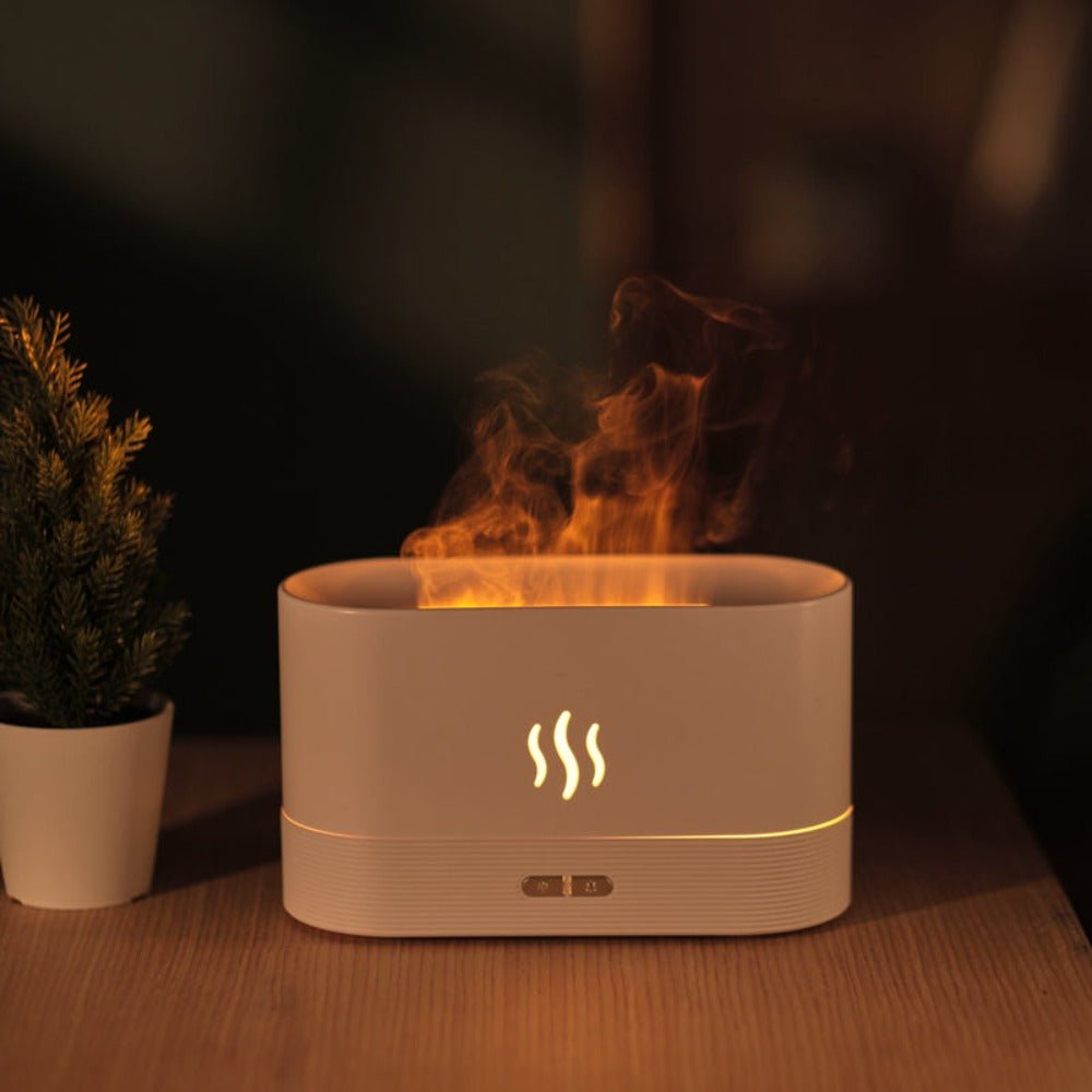 Fireplace Flame-Effect Humidifier Lamp by Multitasky - Lotus and Willow