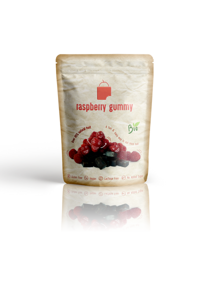 Organic Raspberry Gummies by The Rotten Fruit Box