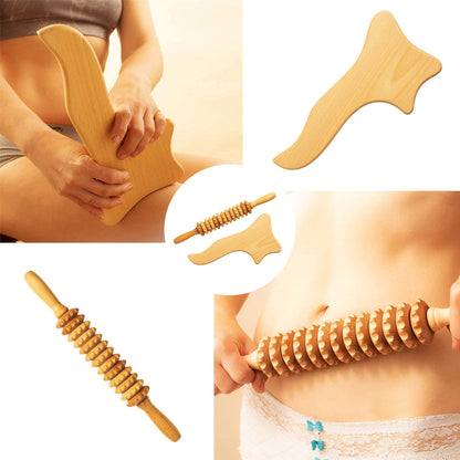 Lymphatic Drainage Straight Massage Roller - Recommended by Professionals by Mr. Woodware