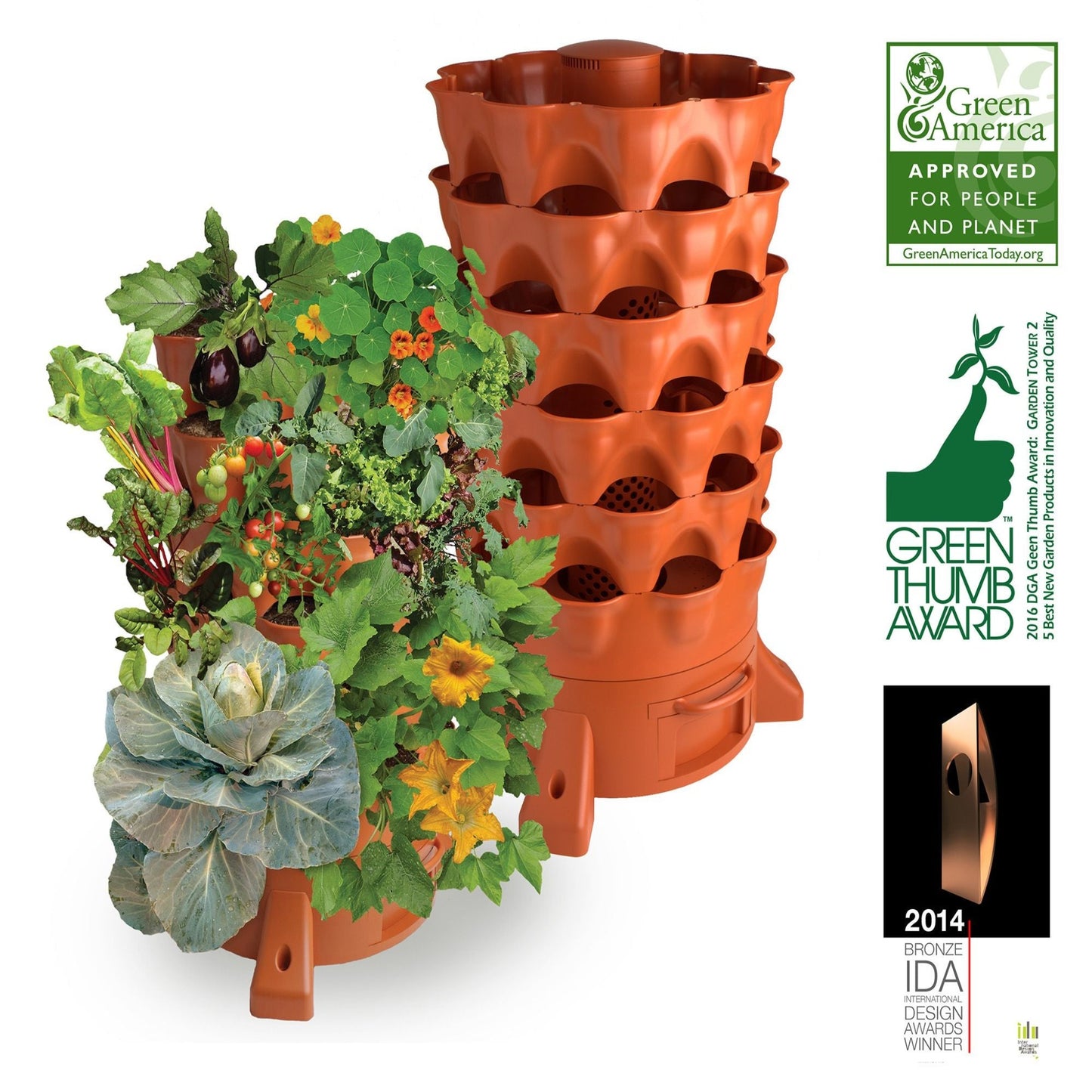 Garden Tower Project 2 Composting Vertical Garden Planter by Garden Tower Project - Lotus and Willow