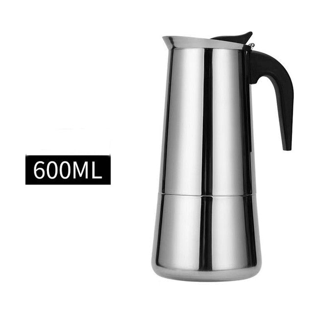 Stainless Steel Coffee Pot by Brown Shots Coffee