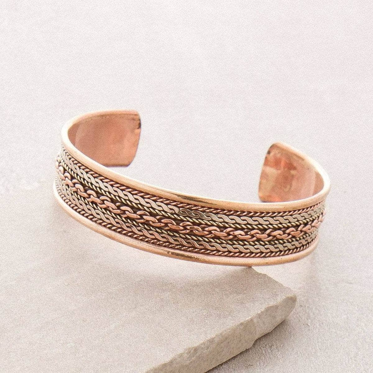 Tibetan Handcrafted Twisted Copper Healing Bracelet by Tiny Rituals