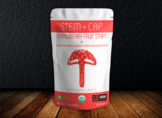 STEM + CAP Strawberry Fruit Strips by CULTUREShrooms