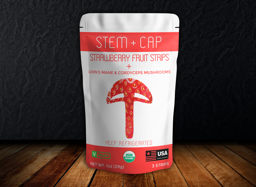 STEM + CAP Strawberry Fruit Strips by CULTUREShrooms